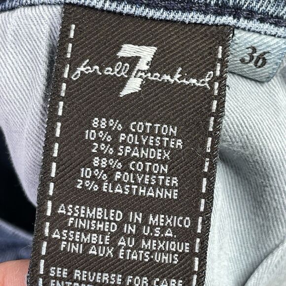 7 For All Mankind Jeans Men's 34X30*  Blue Bootcut Mid-Rise Medium Wash Denim - Picture 6 of 13